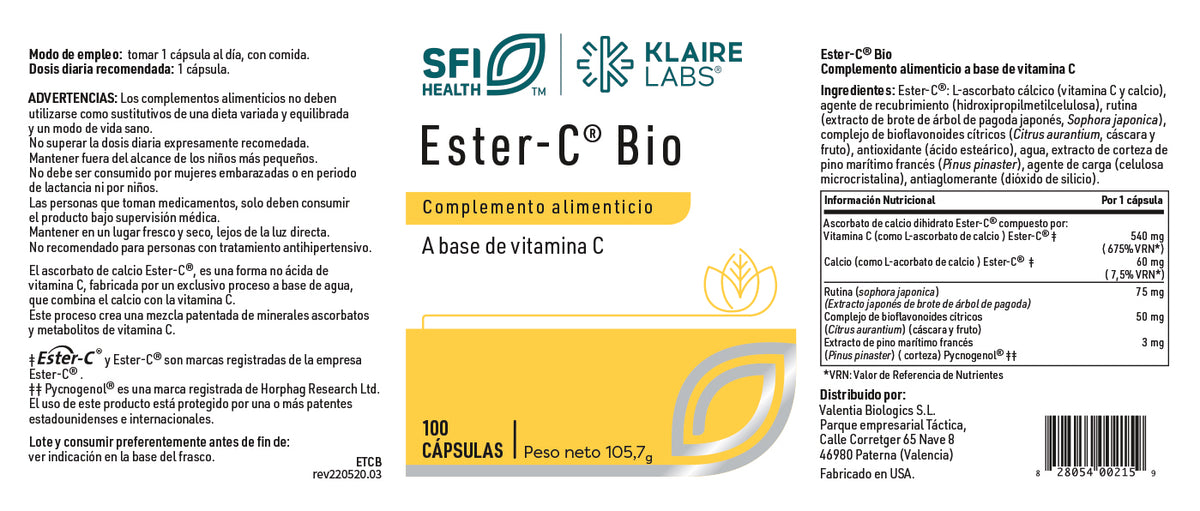 ESTER C BIO – KLAIRE LABS