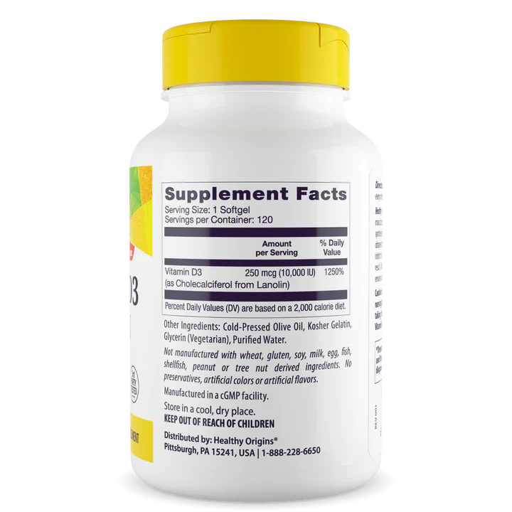 Vitamina D3 Gels 5.000 e 10.000 IU (Lanolin)